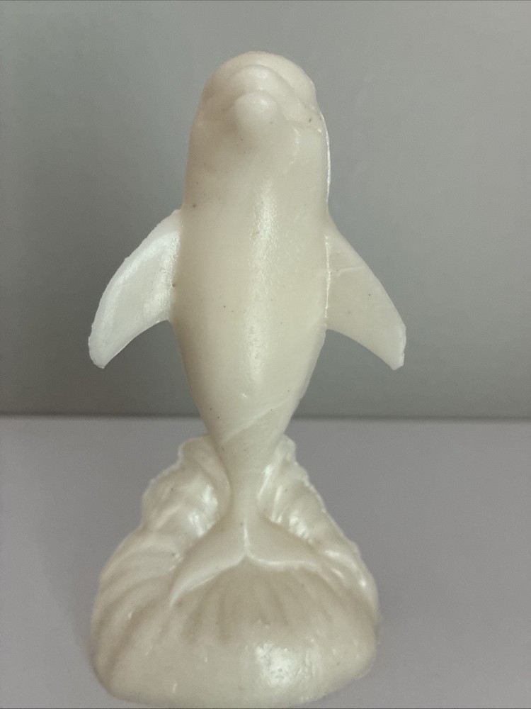 Mold-a-Rama White Dolphin Figurine
