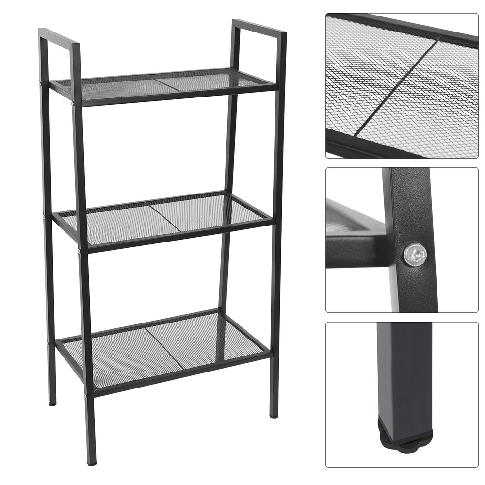 3-tier Storage Rack, Kitchen Storage Rack, Multi-tier Bookshelf, Stepped Shape