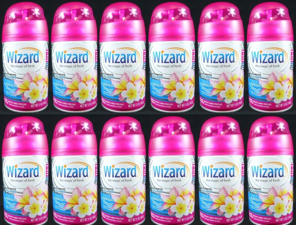 12 Wizard Automatic Spray Refill Hawaiian Retreat 5 oz See Note