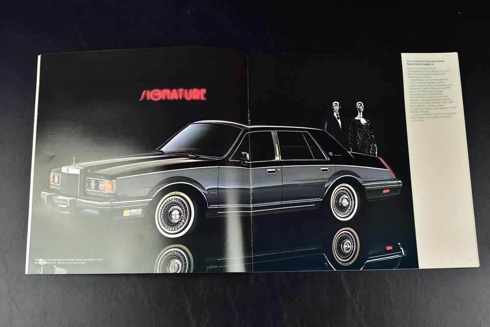 1982 LINCOLN CONTINENTAL SALES BROCHURE