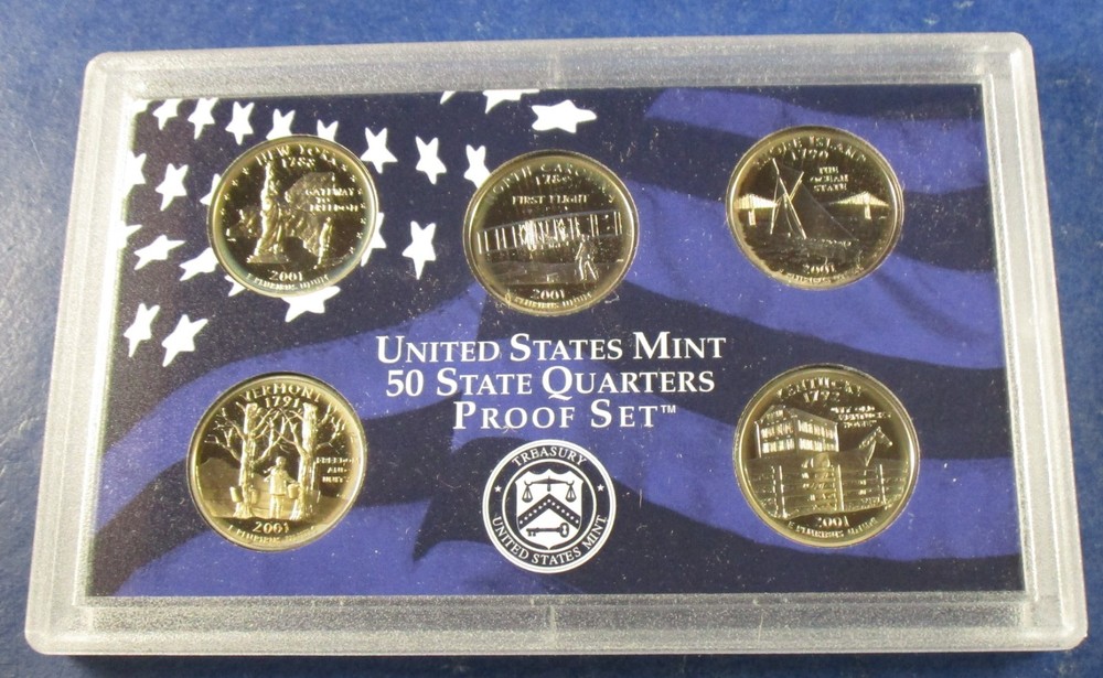 2001 Clad Proof Set w/ OGP - 10 Coins (02)