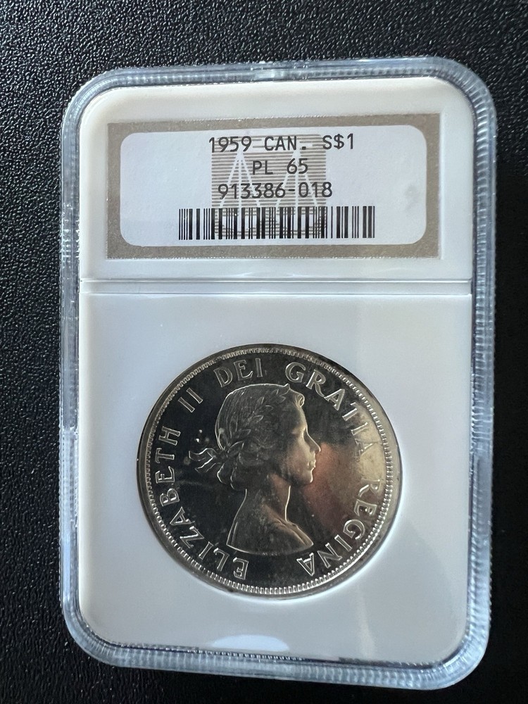 1959 Canada Silver Dollar, - NGC PL 65