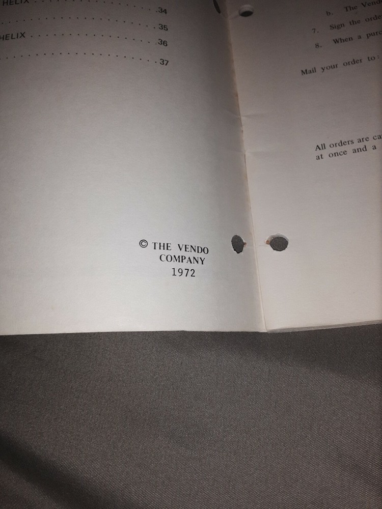 1972 Vendo Snack Mart Service Manual