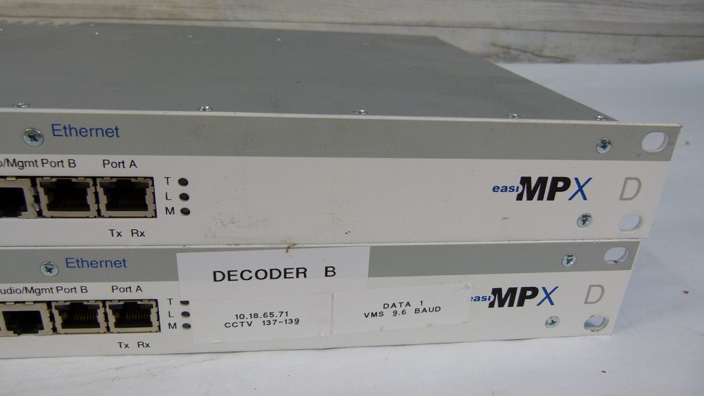 Lot of 2 - Teleste D8C0-FTR-X-D1 Video Processor MPEG-4 Easi MPX Video Decoder