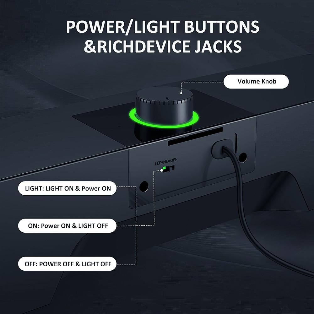 Bluetooth &Wired USB Powered Computer Speakers PC Speakers Wired Desktop Speaker