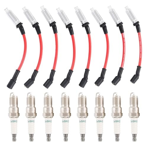 Iridium Spark Plugs 3186 & Spark Plug Wires M8-48322 Replacement For Chevy