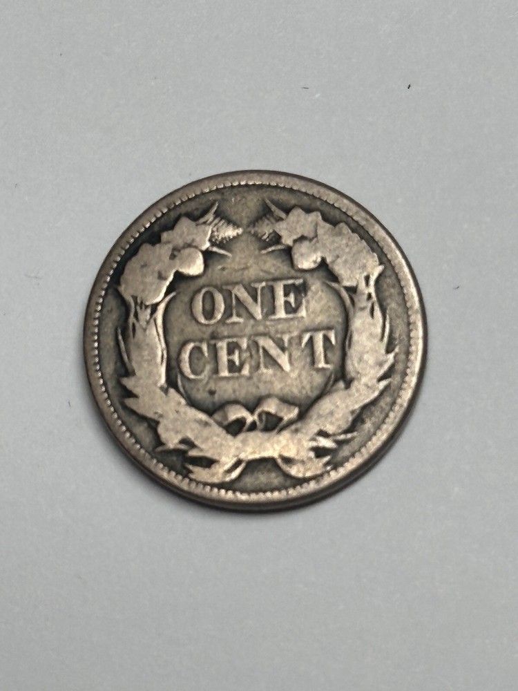 1857 Flying Eagle Cent about good.