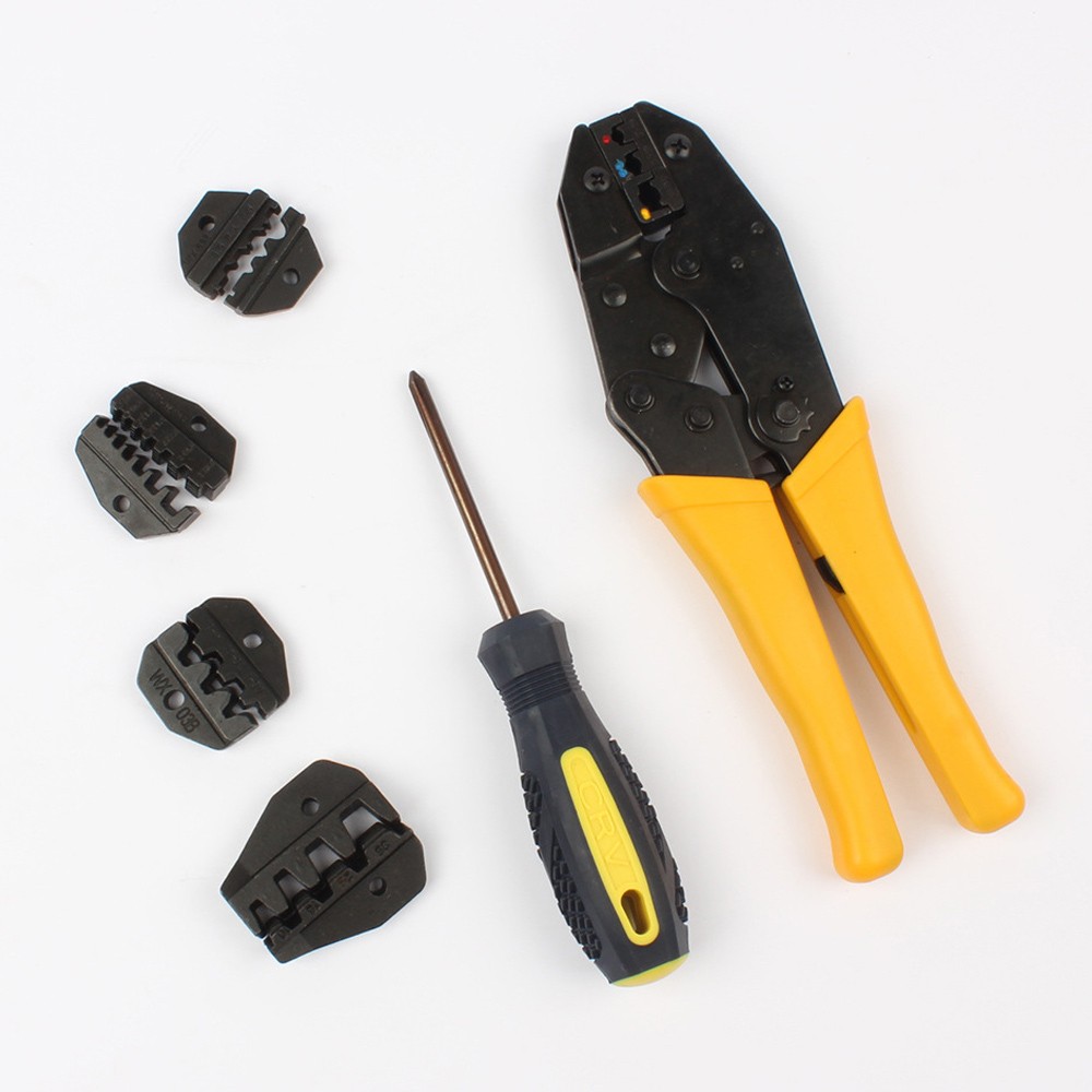 Self-Adjustable Crimping Pliers Tool Kit with Storage Bag for Electrical Work