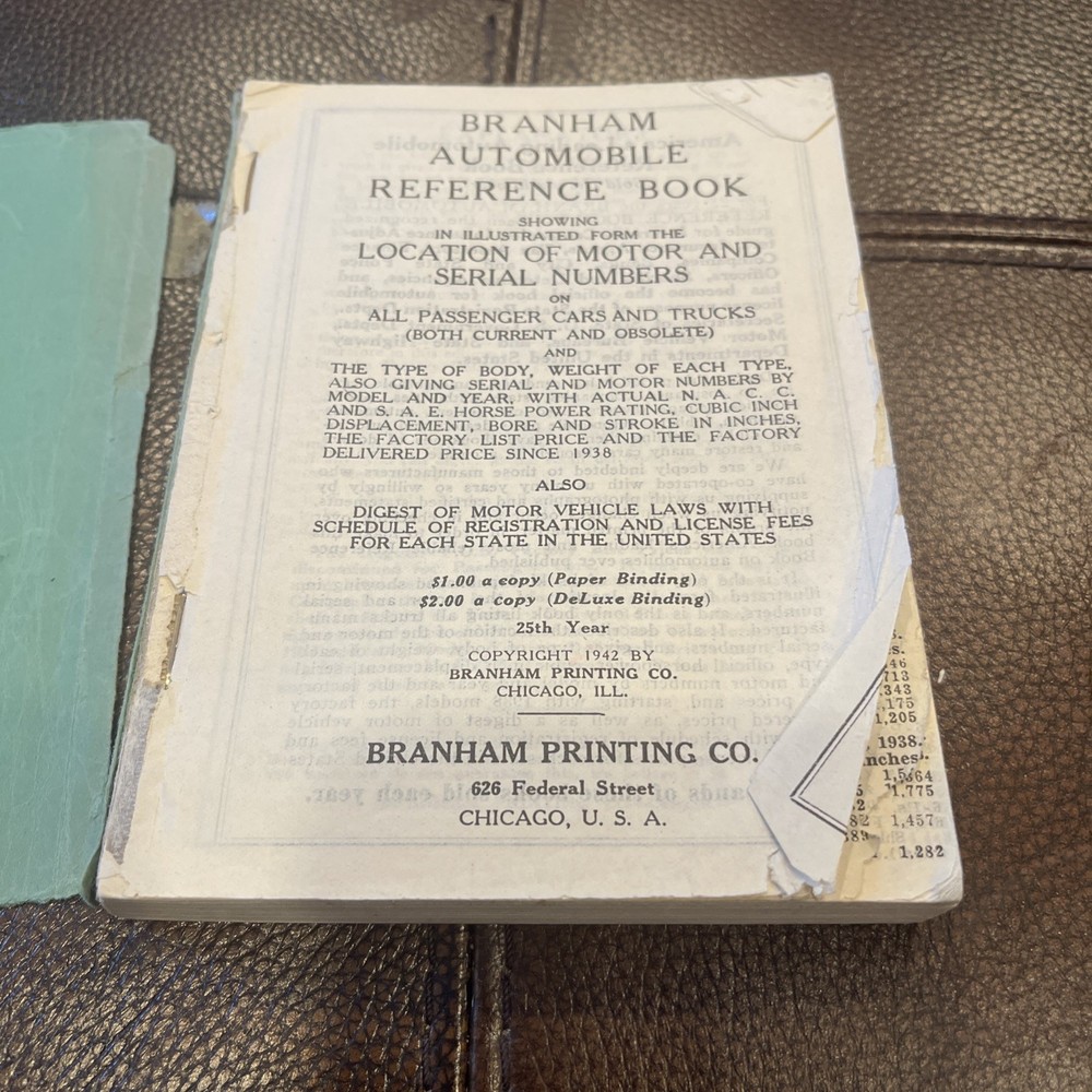 1944 Branham Automobile Reference Book