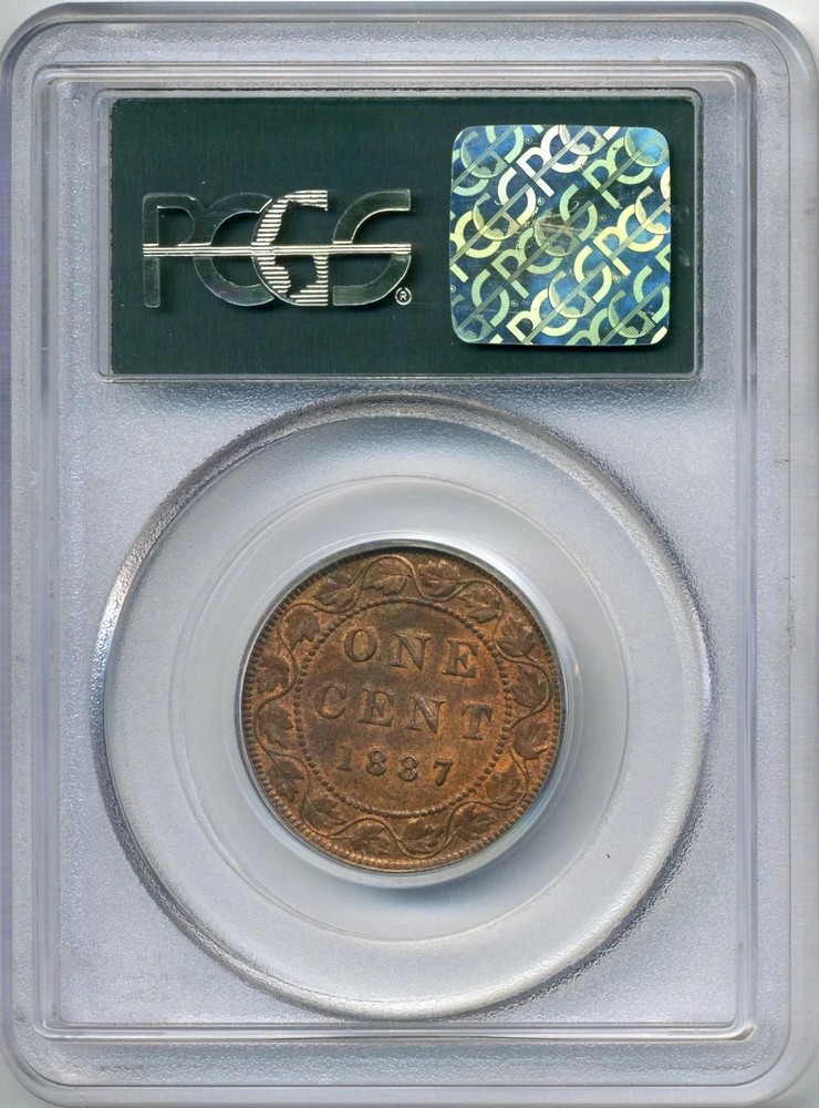 1887 Canada Large Cent - Choice Uncirculated, PCGS MS64 RB