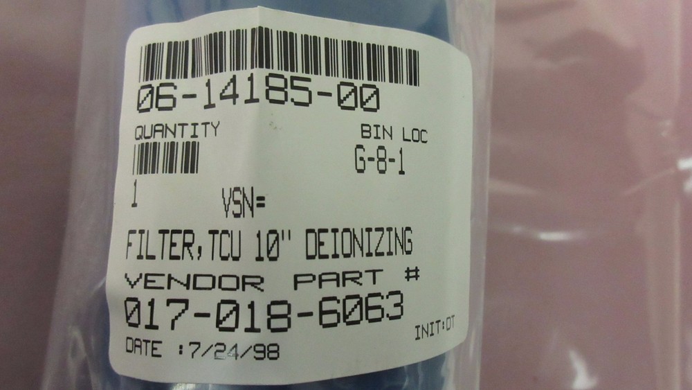 M&W Systems 017-018-6063 Filter, TCU 10" Deionizing 412779
