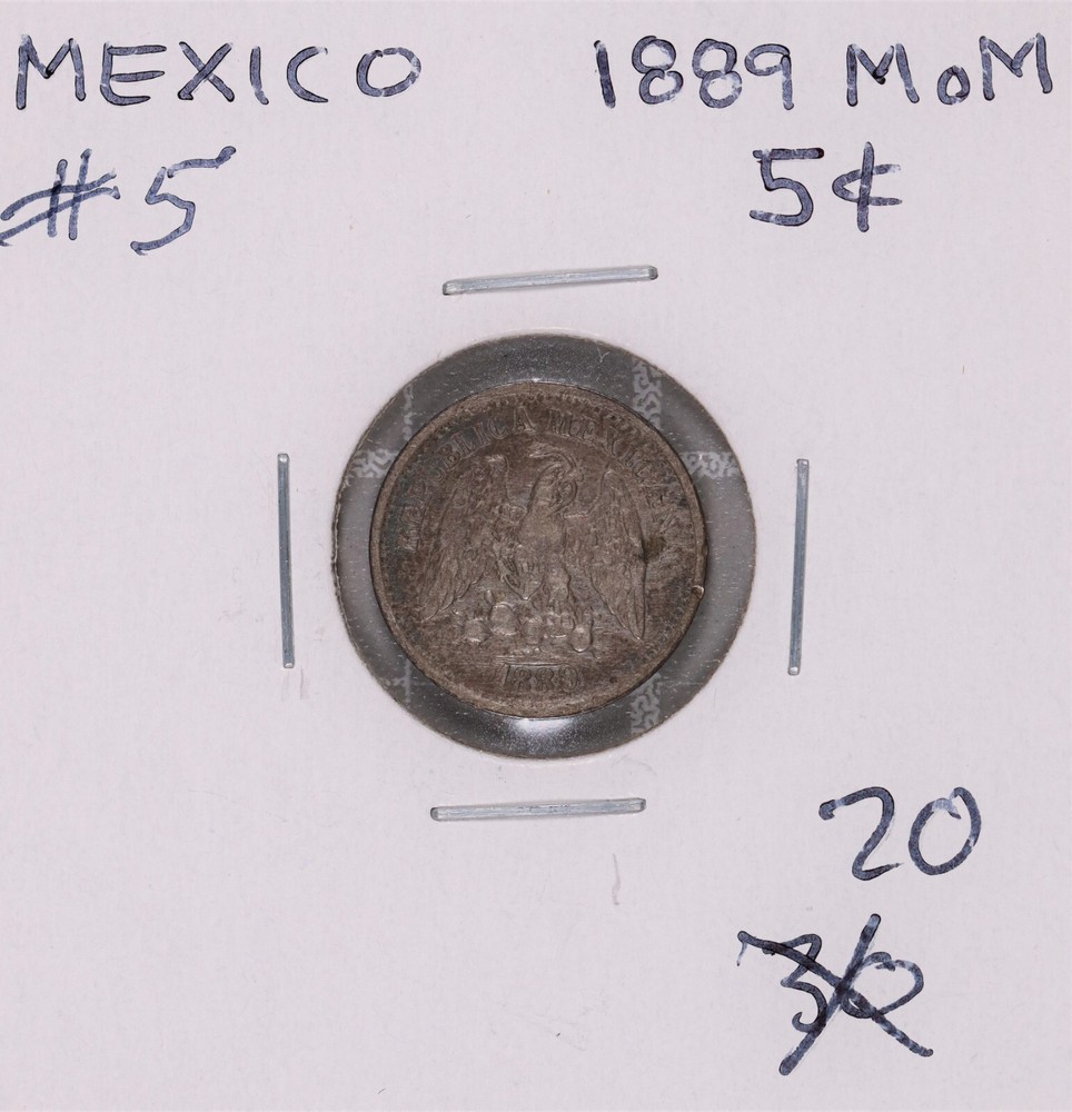 1889 MoM Mexico 5 Centavos #5