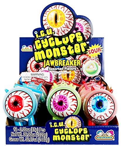 Kidsmania I.C.U. Cyclops Sour Jawbreakers Assorted 12ct Box