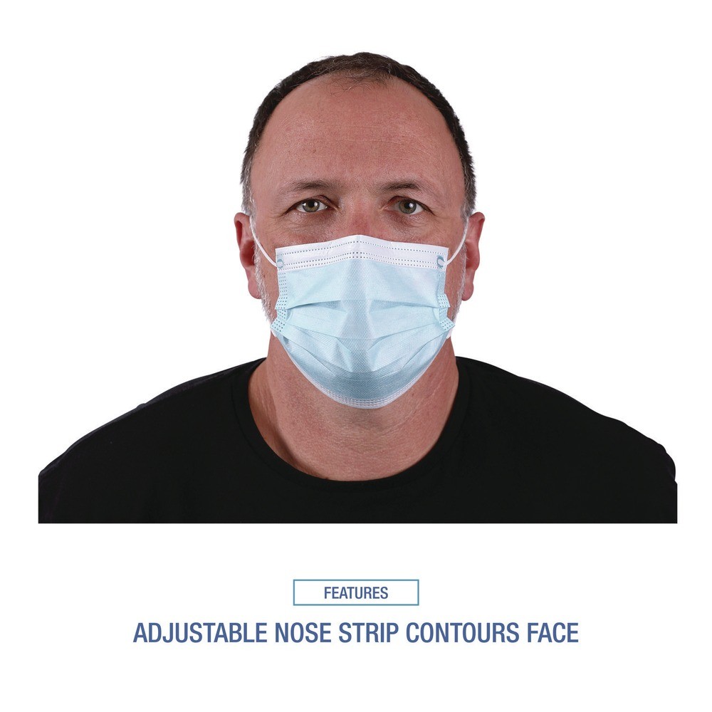 Boardwalk MS2000 3-Ply General Use Face Mask - Blue (2000/Carton) New