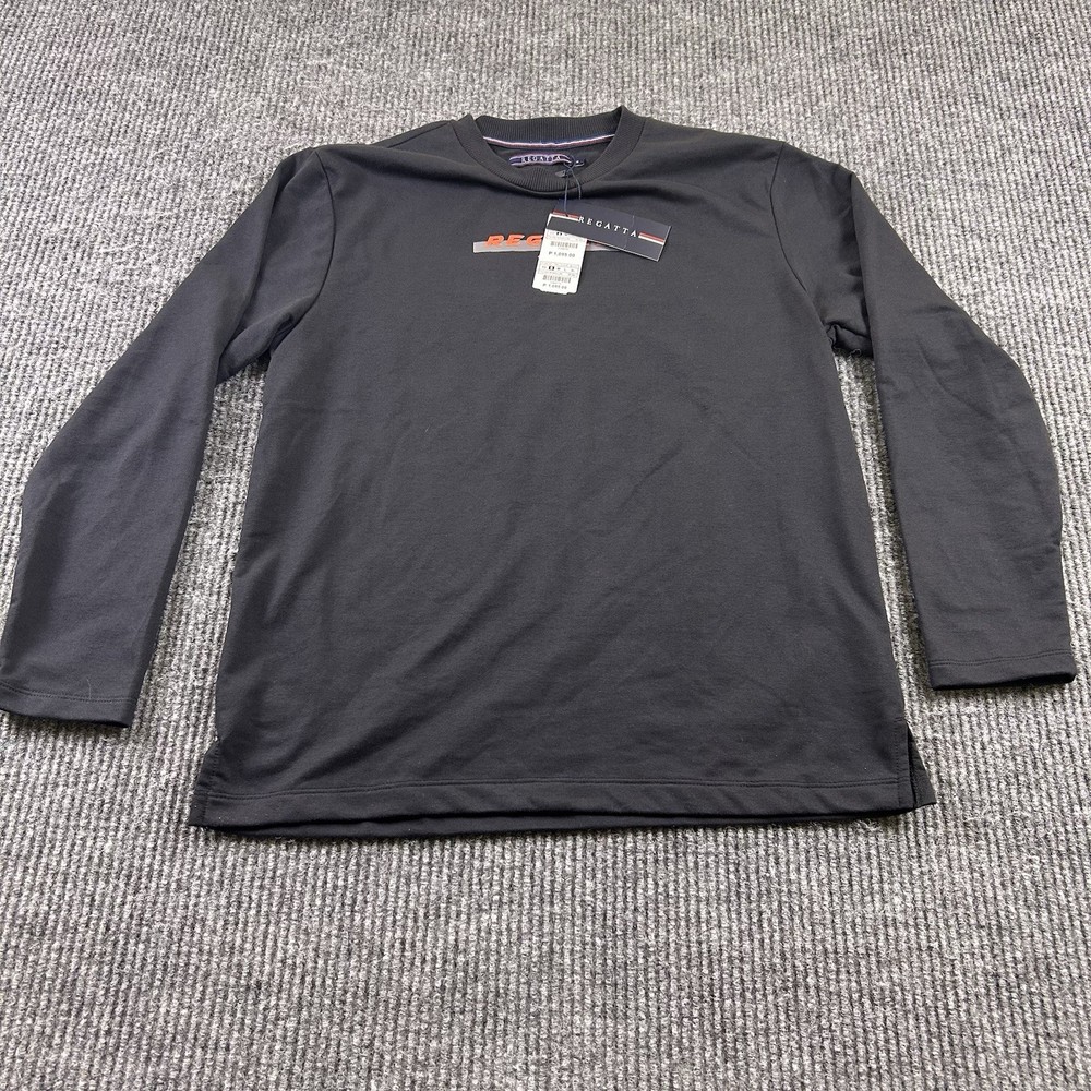 Regatta Mens Small Black Long Sleeve Pullover Thick T-shirt - NWT