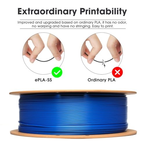 PLA Basic Filament 1.75mm, 3D Printer Filament High PLA Basic 1.75mm 1KG Blue