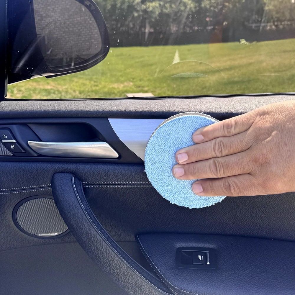 Auto Drive Car Waxes Microfiber Applicator Pad 2 Pack, Blue