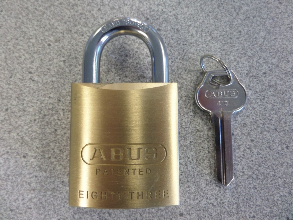 ABUS 83/45-410 CORBIN L4 KEYWAY REKEYABLE BRASS PADLOCK