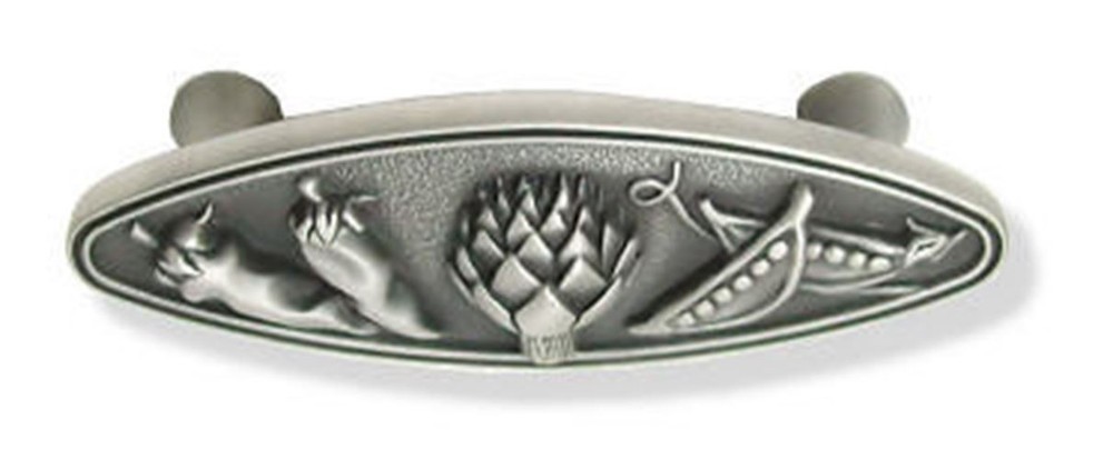 3" Veggie Pull Brushed Satin Pewter