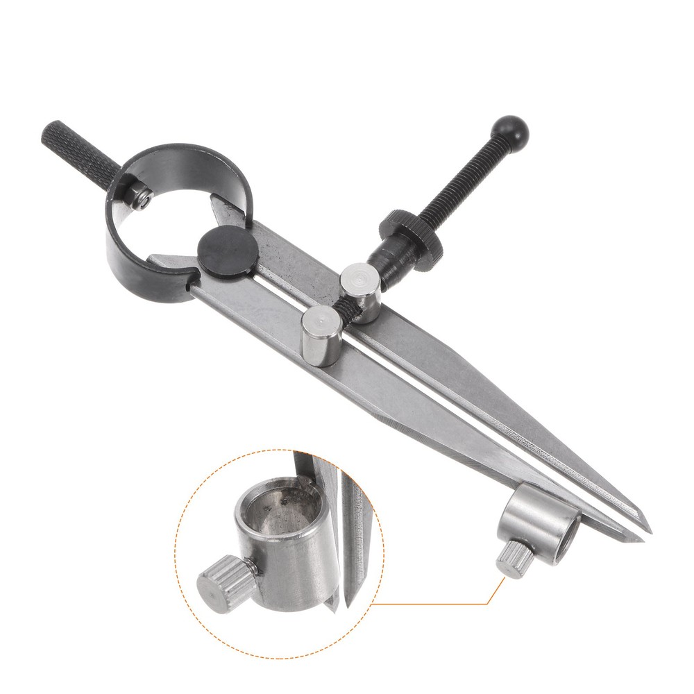 Spring Joint Caliper 4" Adjustable Spring Divider Caliper with Pencil Holder
