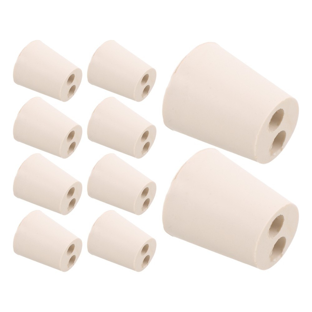 10 Pcs Rubber Experimental Stopper Seal Plug for Lab Tube Solid Stoppers