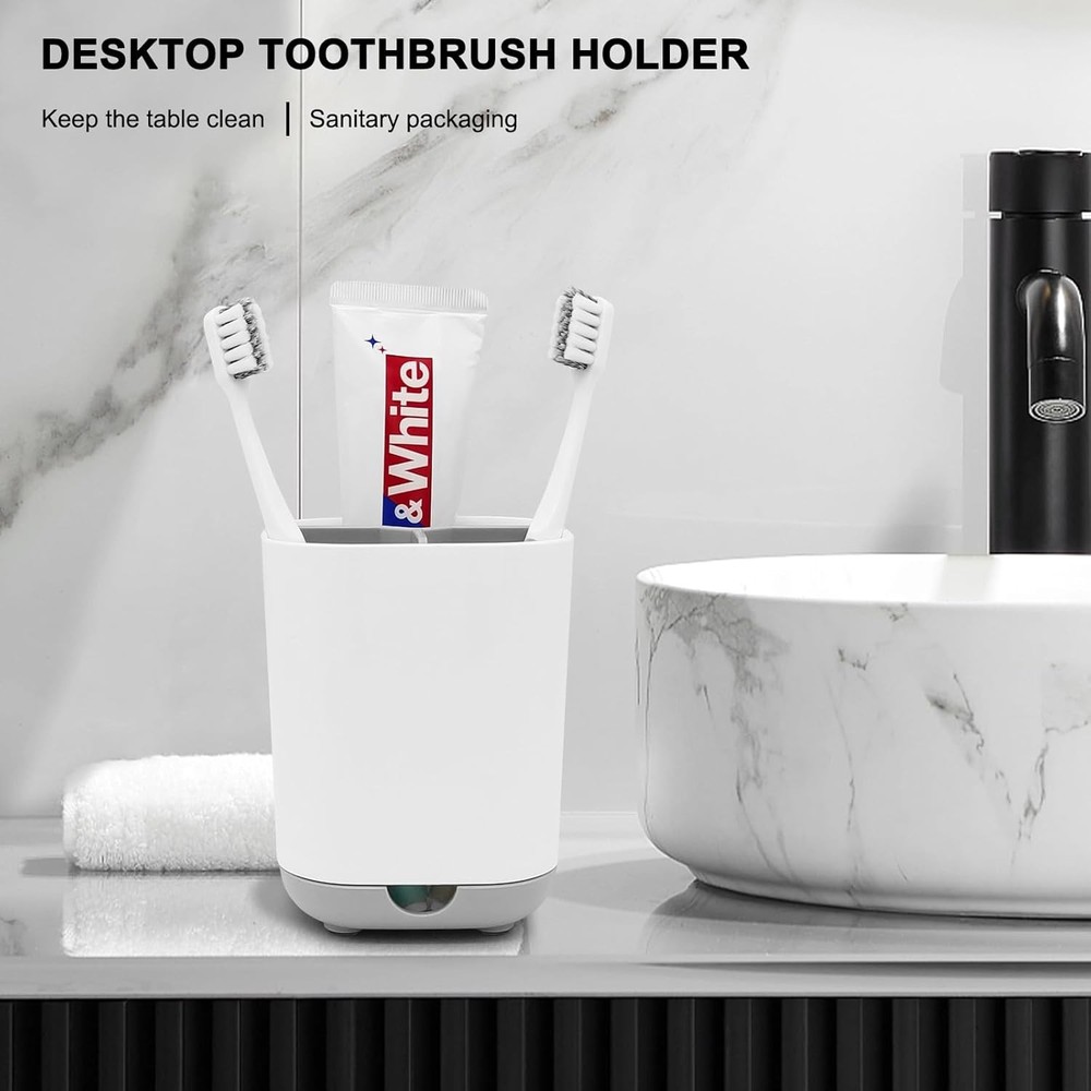 Toothbrush Holder Bathroom,Plastic Detachable Easy Cleaning Multi-Functional