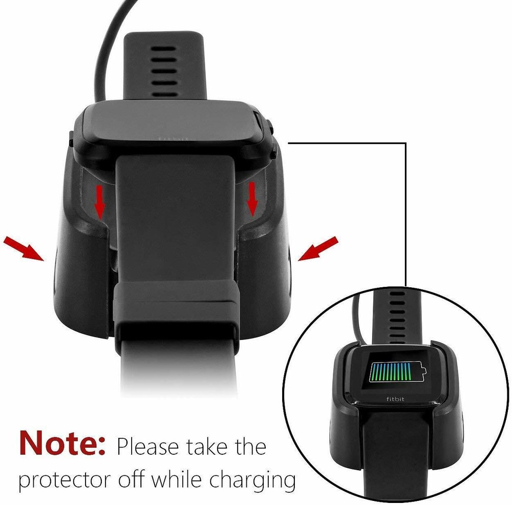 USB Replacement Charging Dock Station Cable Cord Charger for Fitbit Versa 2