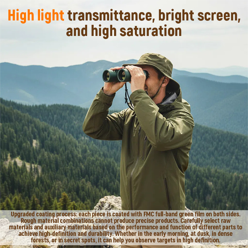 HD 10x42 Binoculars Optical System High Light Transmittance Birdwatching