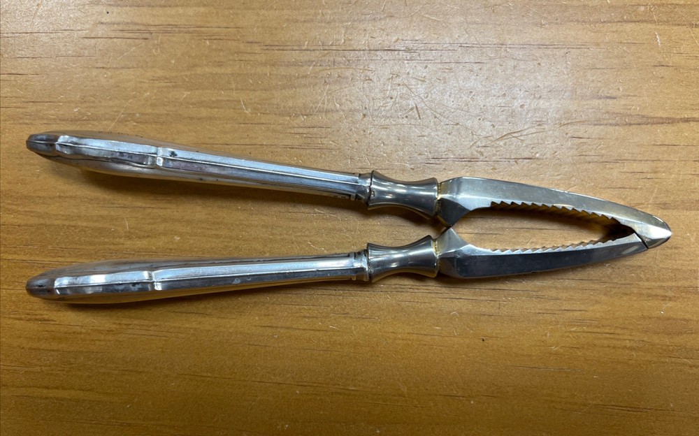 Rare Danish 830S Silver Handled Nutcracker 1937 Engraving
