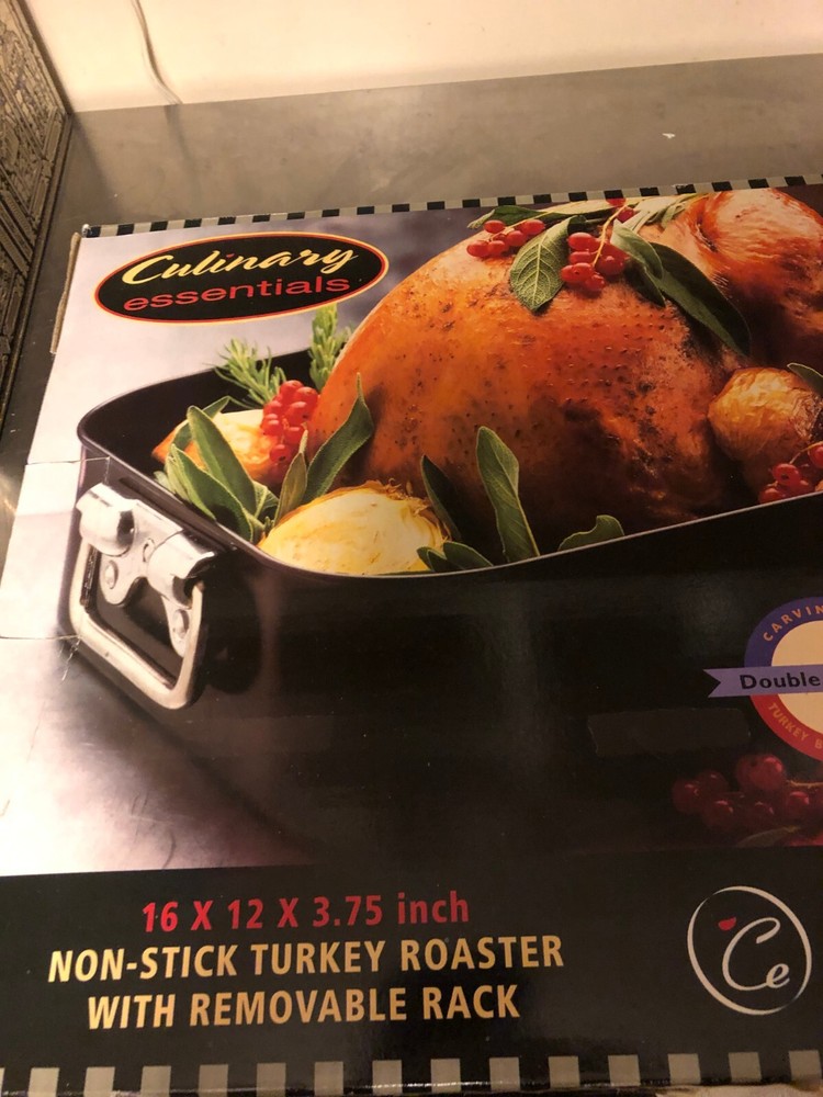 Culinary Essentials Non-Stick Turkery Roaster W/Rack