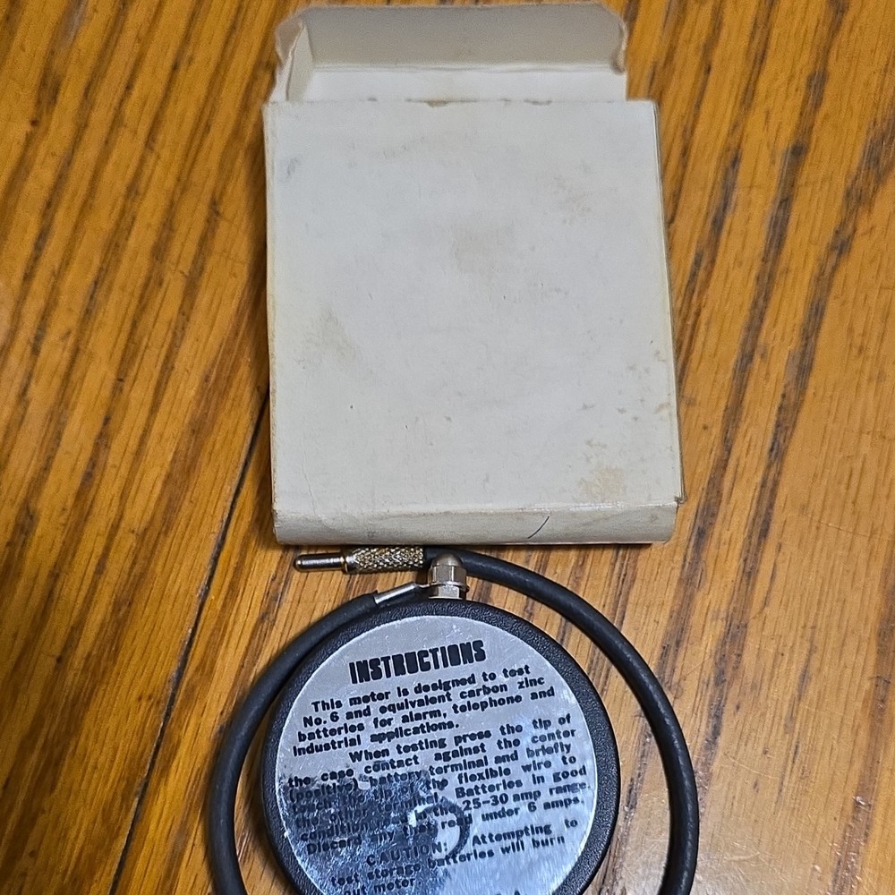 ADEMCO Ammeter Panel Meter for Battery Testing, Measures Amperes, Includes Cable