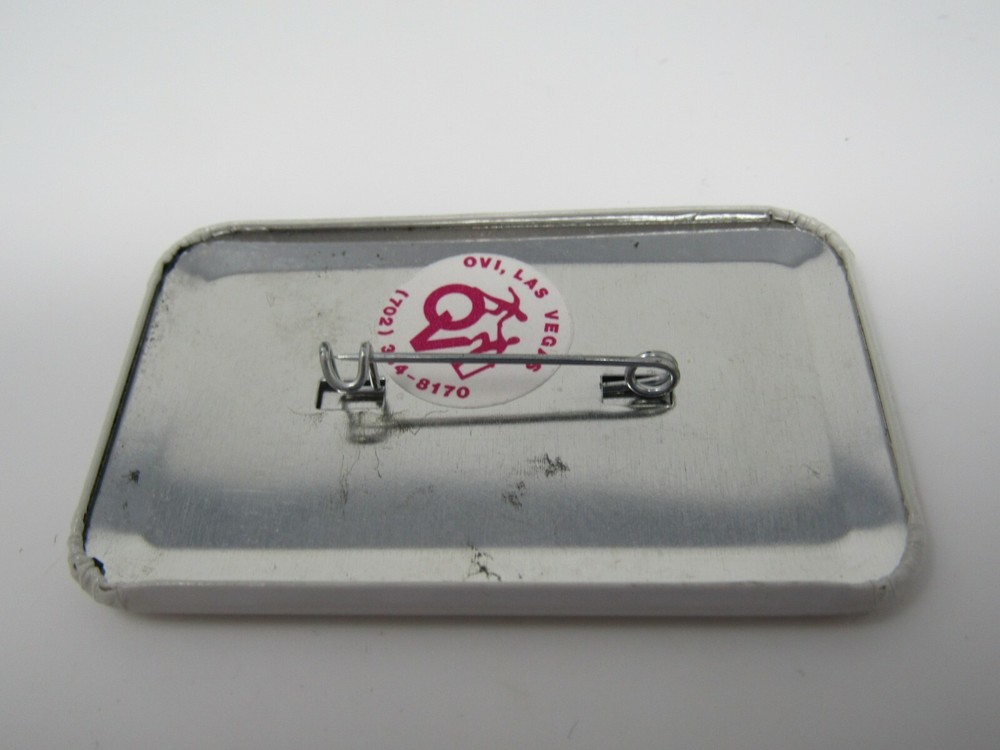 Vintage "Right from the Start" Slogan Pinback Button 80s Rectangular White Badge