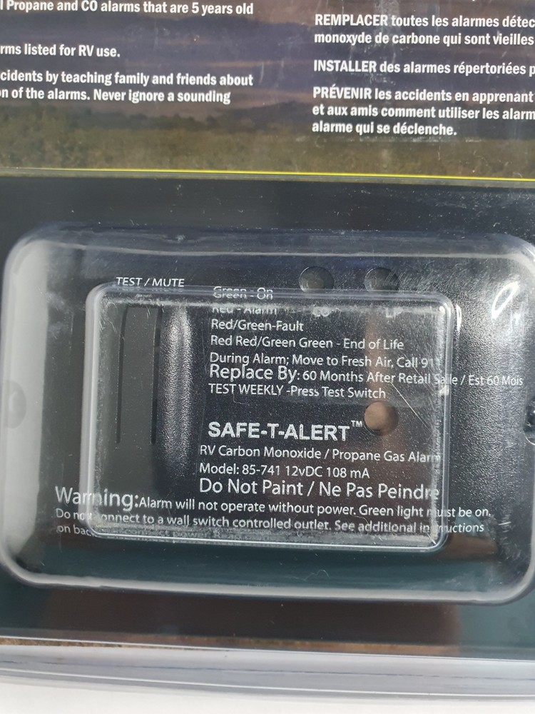 Safe-T-Alert MTI INDUSTRIES-Propane Carbon Monoxide Detector Model 85-741 BL-TR