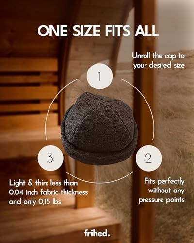 Premium Wool Sauna Hat - 100% Sheep's Wool, Flexible Size, Essential Sauna Acces