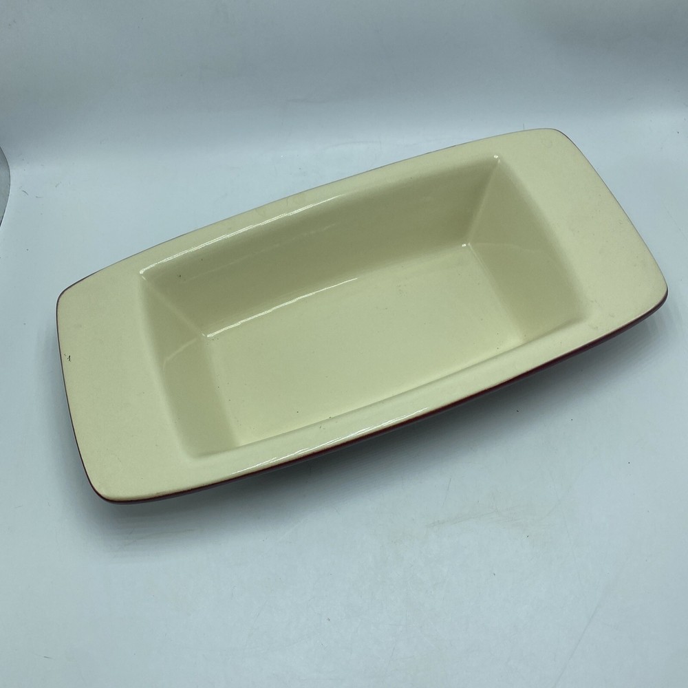 KitchenAid 1 Quart Loaf Pan Bread Casserole Dish Ceramic Stoneware Maroon Handle