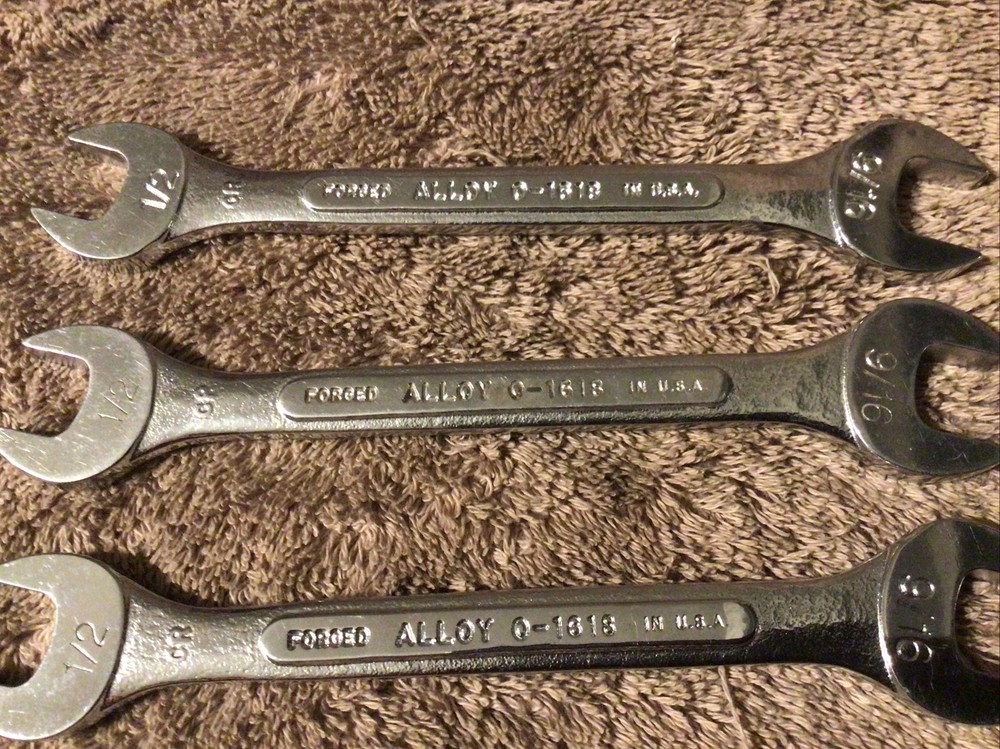 3-S-K Tools 9/16" x 1/2" Open End Wrenches UNUSED