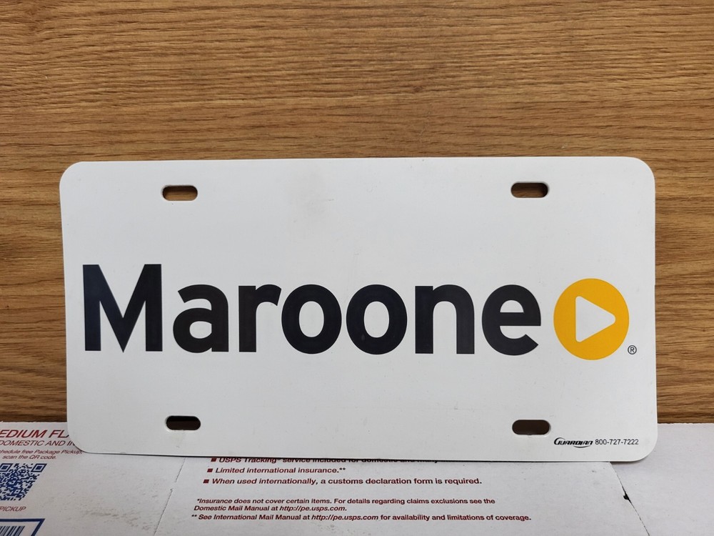 Vintage Maroone License Plate