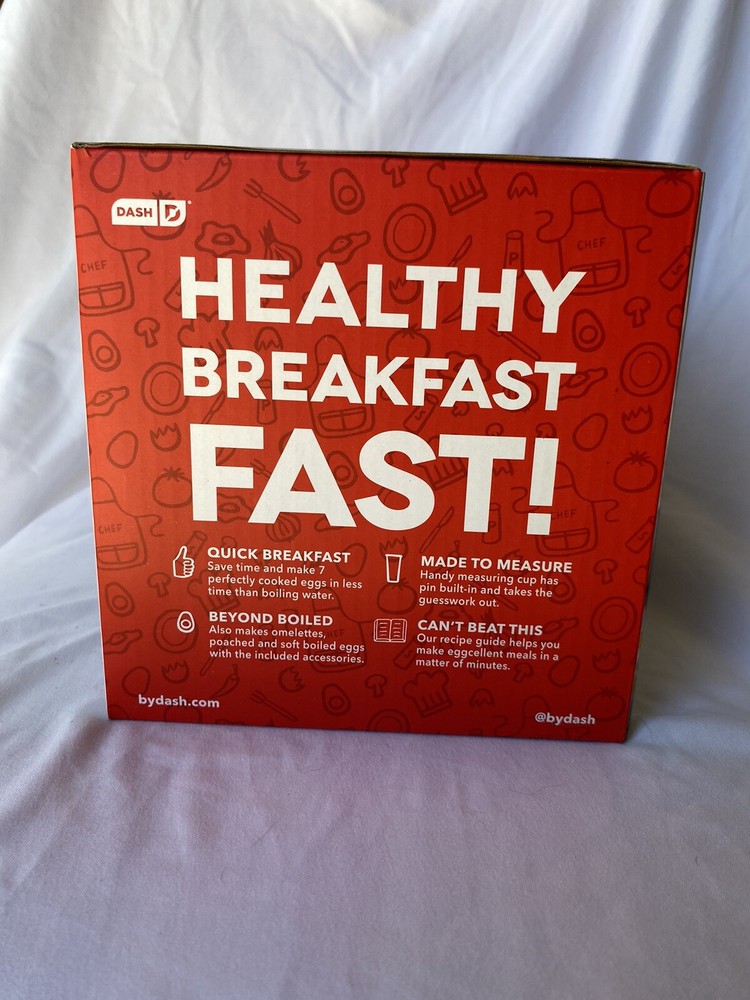 Dash Everyday Electric Egg Cooker 7 Egg Capacity Black 360 Watts NIB