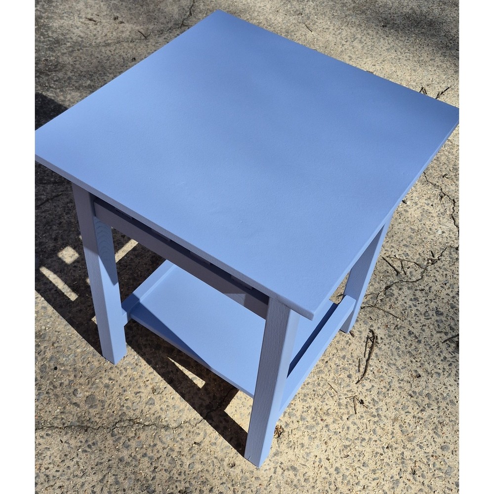 Queen Full Matching Bedroom Set Headboard Side Table Night Stand Periwinkle Blue
