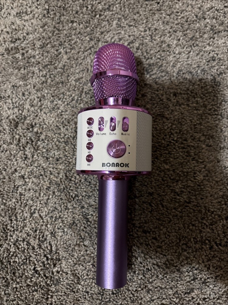Purple Bonbon Karaoke Microphone Wireless Bluetooth Karaoke Microphone