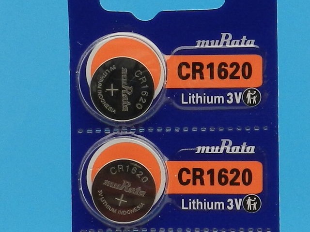 MURATA  CR1620  LITHIUM 3V  BATTERY  2Pcs  EXP. 2032