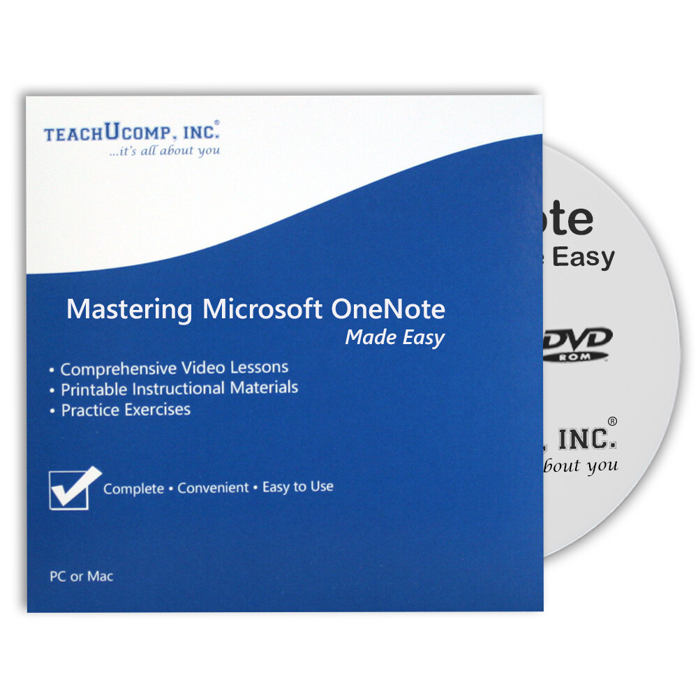 Learn Microsoft ONENOTE 2013 2010 Training Tutorial DVD & Digital Course 5 Hours