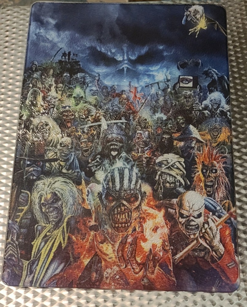 Iron Maiden Eddie collage cutting board (custom made) NEW