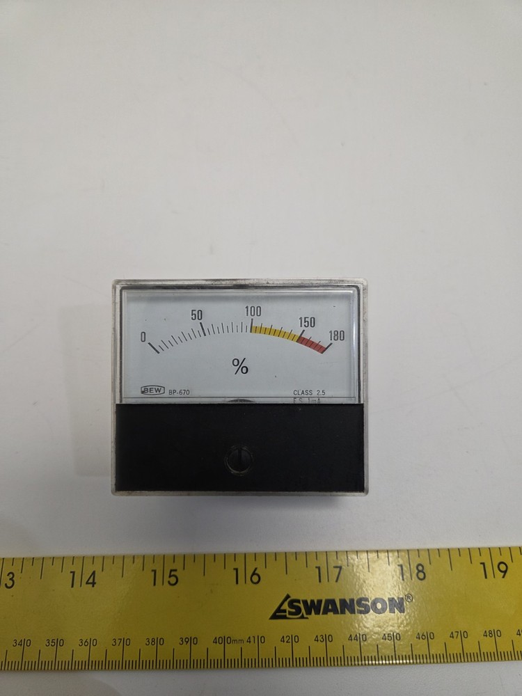 BEW BP-670 0-180 % Class 2.5  Panel Meter