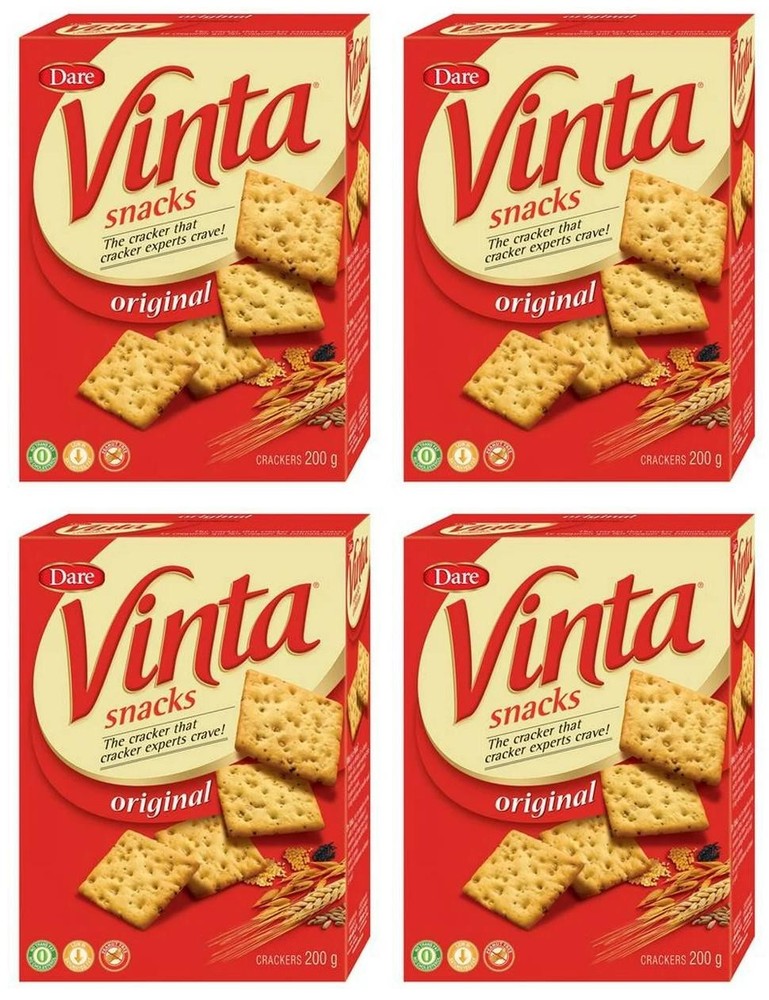 Dare Vinta Snacks Original Crackers, 200g (4 Pack)