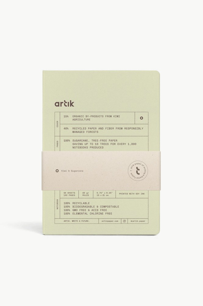 Artik A5 Notebook in Kiwi - Ruled - NEW