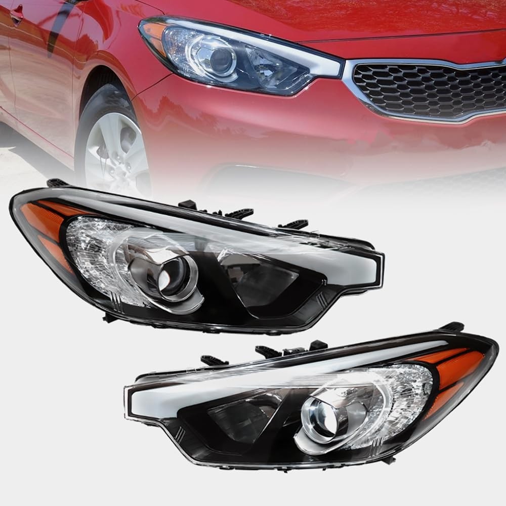 Forte 2014-2016 Halogen Headlights Assembly Driver Passenger Side