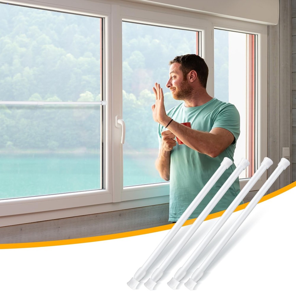 4pcs Window Security Bars, 11.8-17.72 Inch Adjustable Sliding Door Security L...