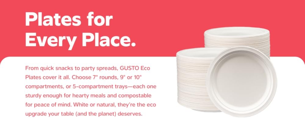 postable Srcane Paper Plates, Heavy Duty, Eco-Friendly,