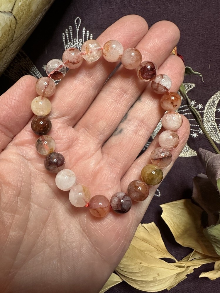 Fire Quartz Bracelet, All Natural, Metaphysical, Witchcraft, Pagan